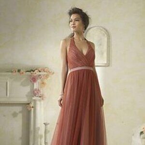 Size 6 Knee-Length Bridesmaid Burnt Orange Persismmon Rust Cayenne Vintage